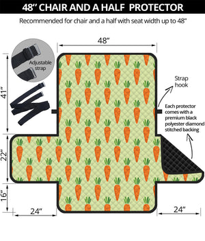 Cute Carrot Pattern Print Half Sofa Protector