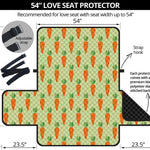 Cute Carrot Pattern Print Loveseat Protector