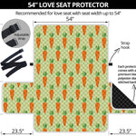 Cute Carrot Pattern Print Loveseat Protector