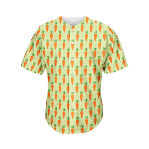 Cute Carrot Pattern Print Men's Baseball Jersey