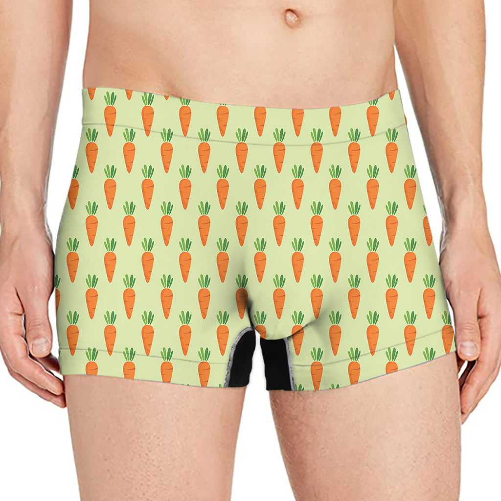 Cute Carrot Pattern Print Men's Boxer Briefs