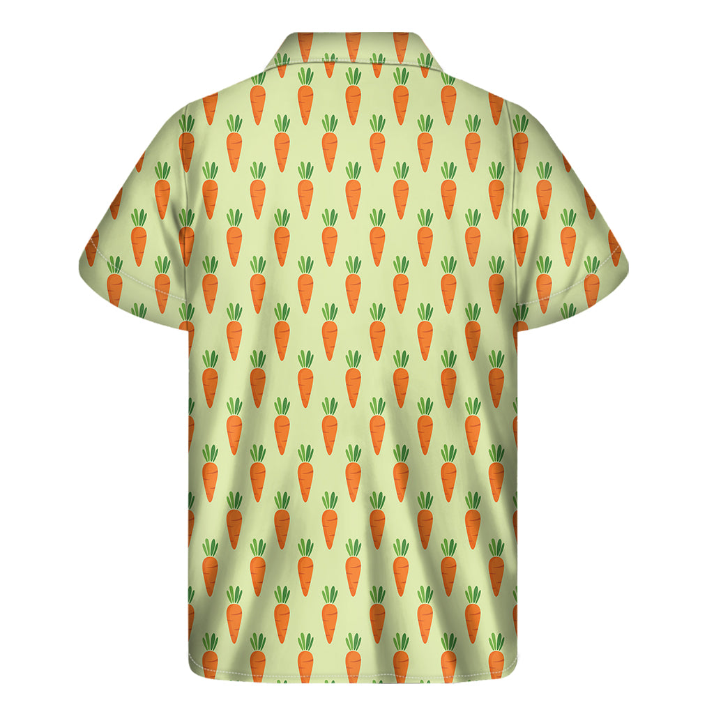 Cute Carrot Pattern Print Men's Short Sleeve Shirt