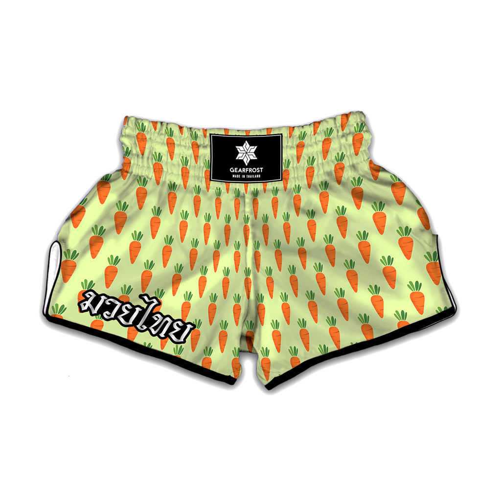 Cute Carrot Pattern Print Muay Thai Boxing Shorts