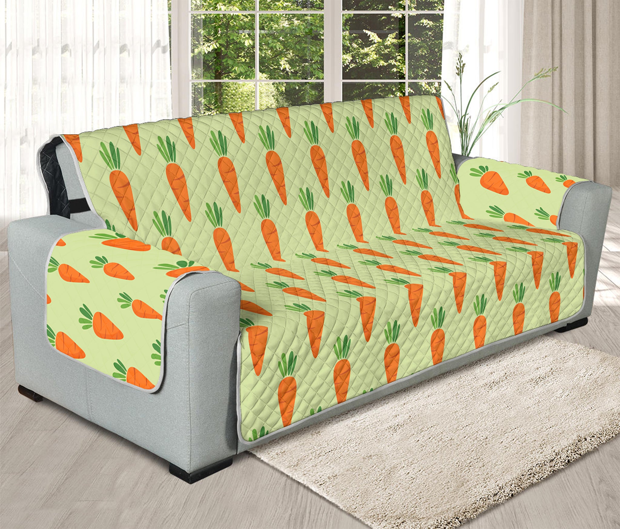 Cute Carrot Pattern Print Oversized Sofa Protector