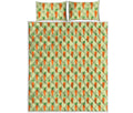 Cute Carrot Pattern Print Quilt Bed Set