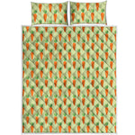 Cute Carrot Pattern Print Quilt Bed Set