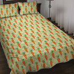 Cute Carrot Pattern Print Quilt Bed Set
