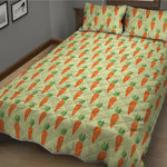 Cute Carrot Pattern Print Quilt Bed Set