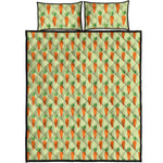 Cute Carrot Pattern Print Quilt Bed Set