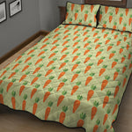 Cute Carrot Pattern Print Quilt Bed Set