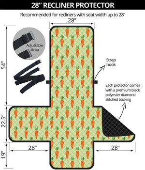 Cute Carrot Pattern Print Recliner Protector