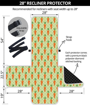 Cute Carrot Pattern Print Recliner Protector