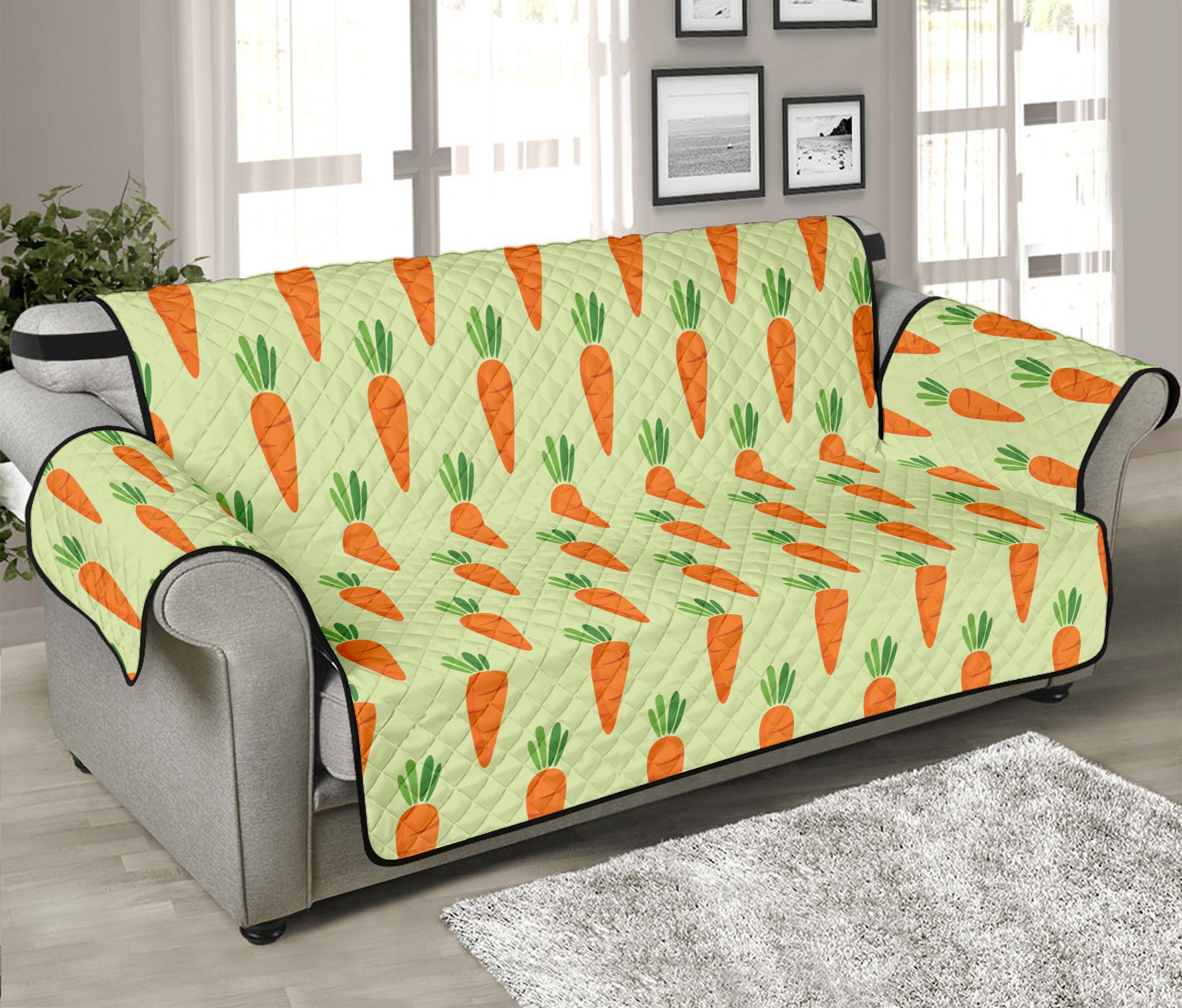 Cute Carrot Pattern Print Sofa Protector