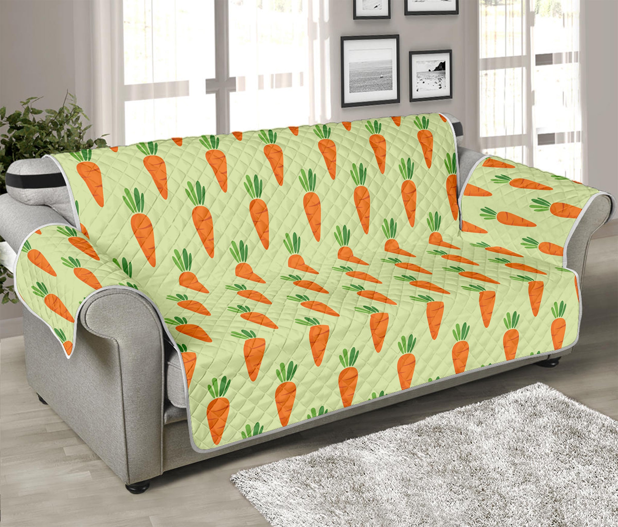 Cute Carrot Pattern Print Sofa Protector