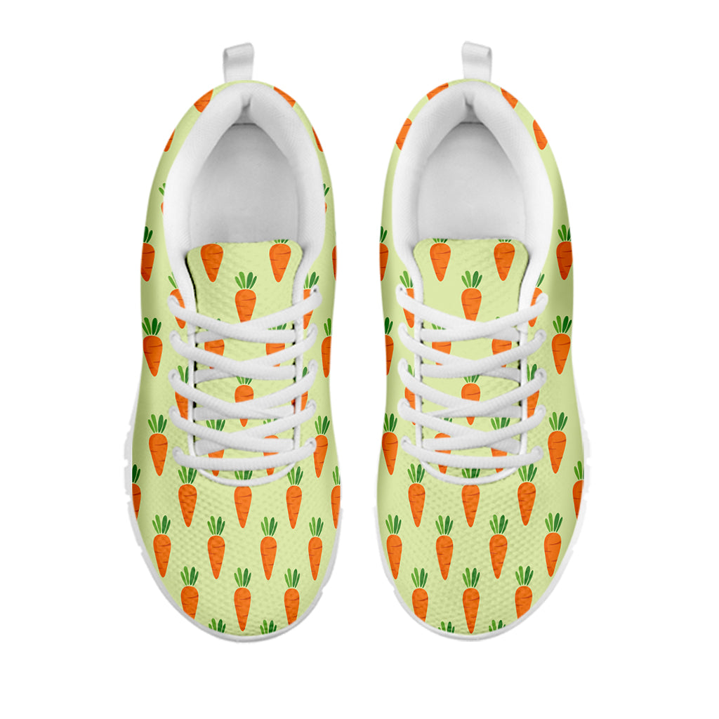 Cute Carrot Pattern Print White Sneakers