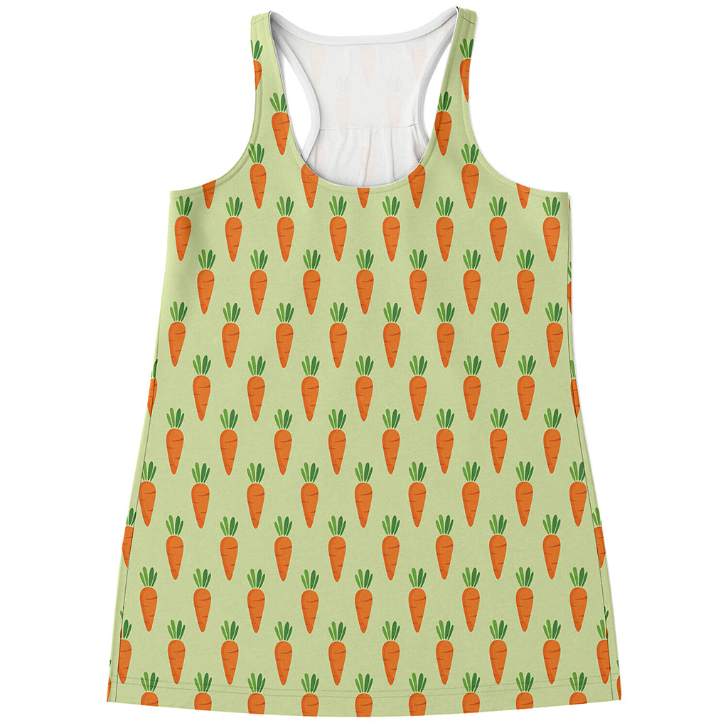 Cute Carrot Pattern Print Women's Racerback Tank Top