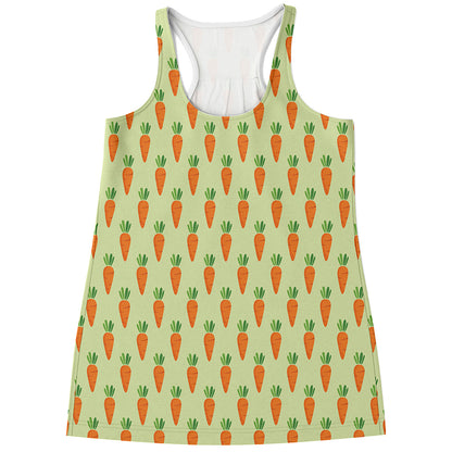 Cute Carrot Pattern Print Women's Racerback Tank Top