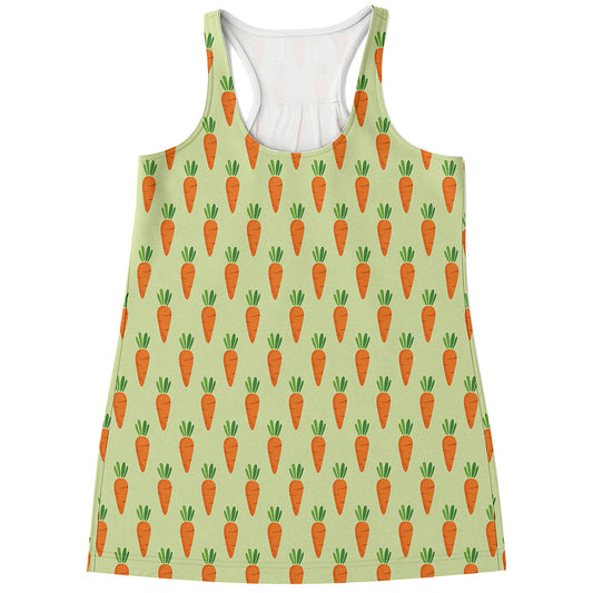 Cute Carrot Pattern Print Women's Racerback Tank Top