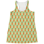 Cute Carrot Pattern Print Women's Racerback Tank Top