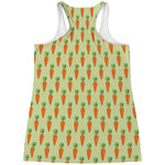 Cute Carrot Pattern Print Women's Racerback Tank Top