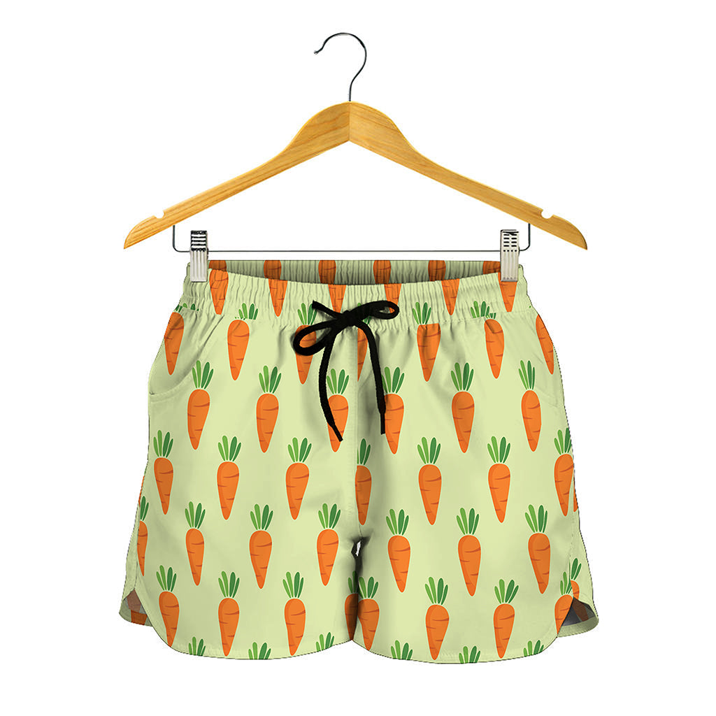 Cute Carrot Pattern Print Women's Shorts