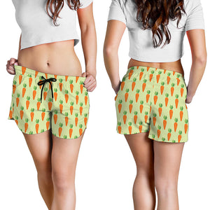 Cute Carrot Pattern Print Women's Shorts