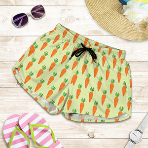 Cute Carrot Pattern Print Women's Shorts