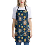 Cute Cartoon Aquarius Pattern Print Apron