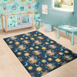 Cute Cartoon Aquarius Pattern Print Area Rug