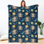 Cute Cartoon Aquarius Pattern Print Blanket