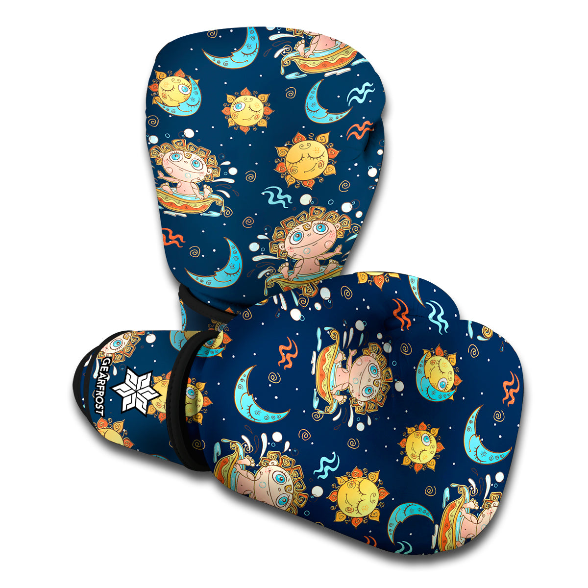 Cute Cartoon Aquarius Pattern Print Boxing Gloves