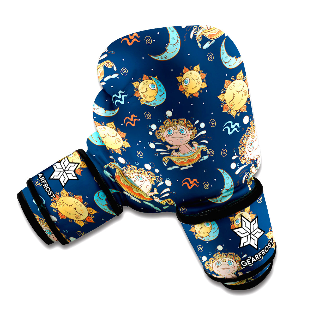 Cute Cartoon Aquarius Pattern Print Boxing Gloves