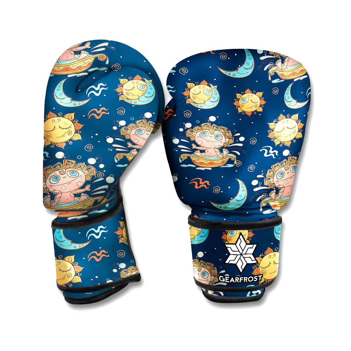 Cute Cartoon Aquarius Pattern Print Boxing Gloves