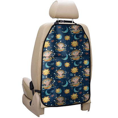 Cute Cartoon Aquarius Pattern Print Car Seat Organizers