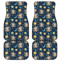 Cute Cartoon Aquarius Pattern Print Front and Back Car Floor Mats