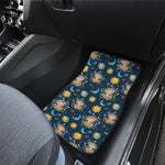 Cute Cartoon Aquarius Pattern Print Front and Back Car Floor Mats