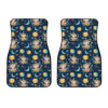 Cute Cartoon Aquarius Pattern Print Front Car Floor Mats