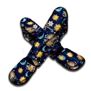 Cute Cartoon Aquarius Pattern Print Muay Thai Shin Guard