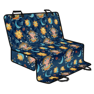 Cute Cartoon Aquarius Pattern Print Pet Car Back Seat Cover