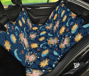 Cute Cartoon Aquarius Pattern Print Pet Car Back Seat Cover