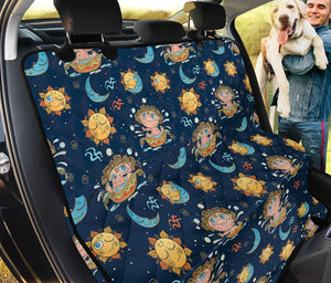 Cute Cartoon Aquarius Pattern Print Pet Car Back Seat Cover