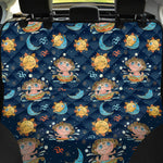 Cute Cartoon Aquarius Pattern Print Pet Car Back Seat Cover