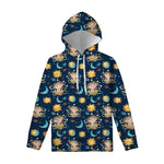 Cute Cartoon Aquarius Pattern Print Pullover Hoodie