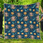 Cute Cartoon Aquarius Pattern Print Quilt