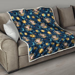 Cute Cartoon Aquarius Pattern Print Quilt