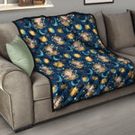 Cute Cartoon Aquarius Pattern Print Quilt
