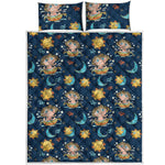 Cute Cartoon Aquarius Pattern Print Quilt Bed Set