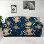 Cute Cartoon Aquarius Pattern Print Sofa Cover