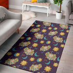 Cute Cartoon Aries Pattern Print Area Rug