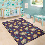 Cute Cartoon Aries Pattern Print Area Rug